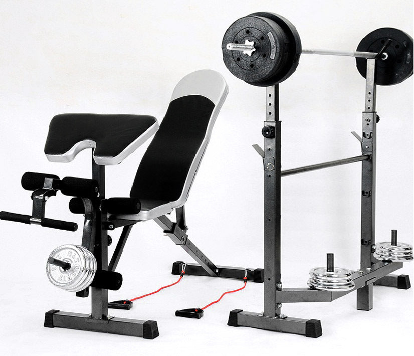 Ultimate 6 In 1 Multi-Station Weight Bench Press Pull Down Fitness Equipment