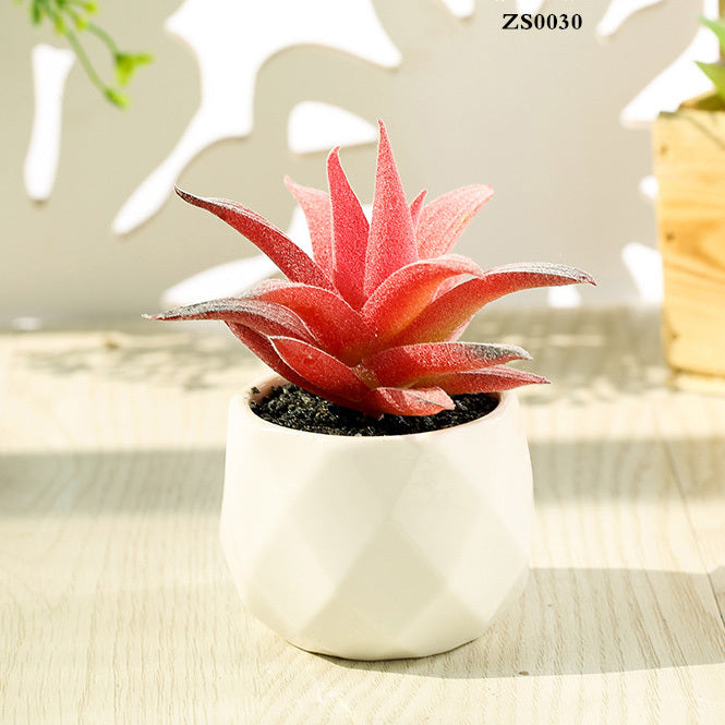 Small Lifelike Artificial Succulent Plant for Home Decor