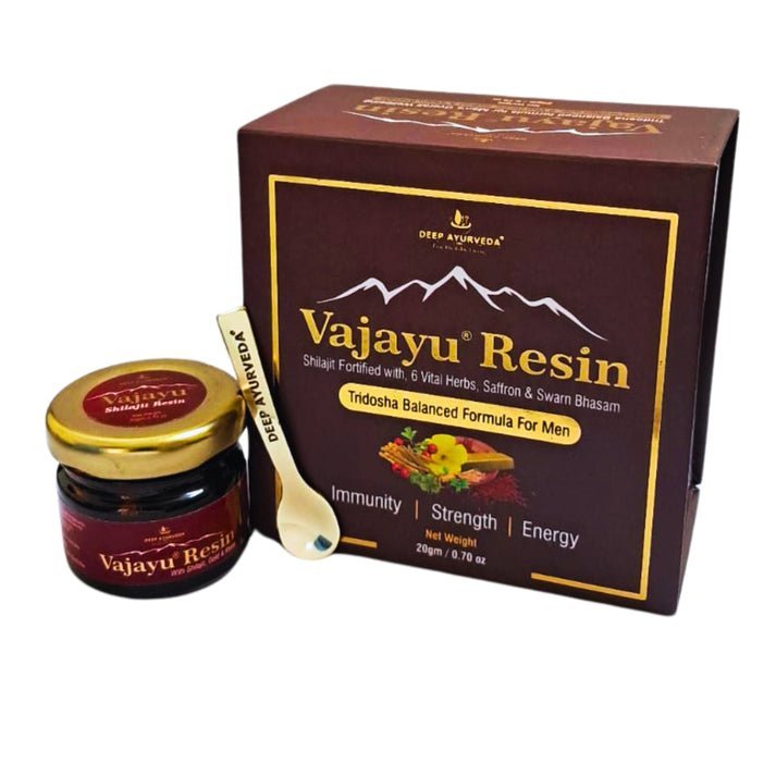 Vajayu Shilajit Gold Resin with Gold & Kesar - Double Strength for Men's Vitality, Stamina, and Energy - 20gm Pack - Ultimate Gift for Men - yourgifts.com.au