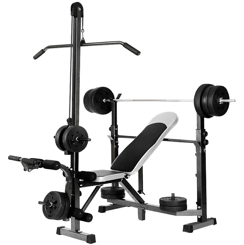 Ultimate 6 In 1 Multi-Station Weight Bench Press Pull Down Fitness Equipment