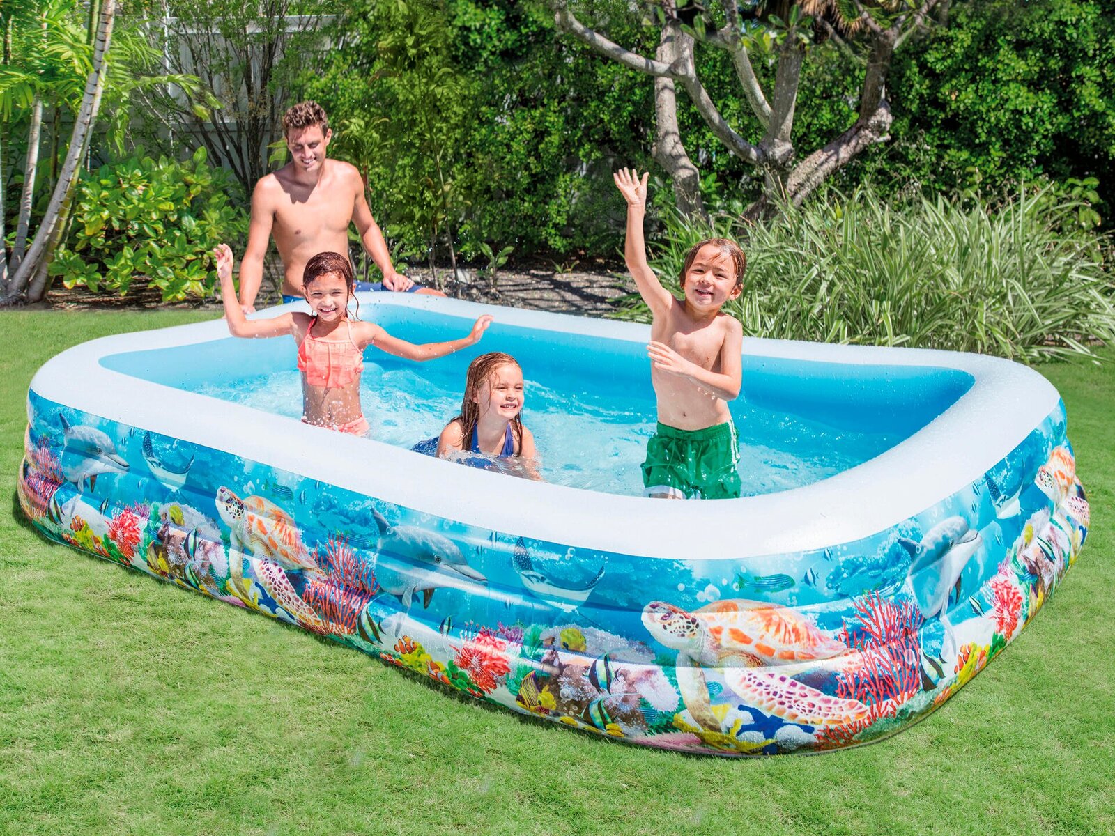 Intex Family Inflatable Swimming Pool for Backyard Fun