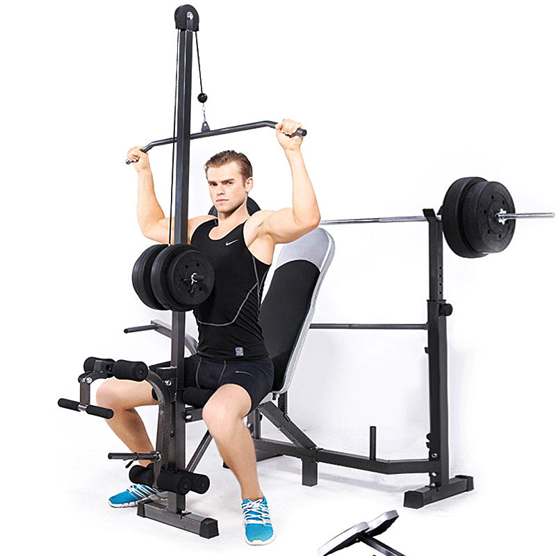 Ultimate 6 In 1 Multi-Station Weight Bench Press Pull Down Fitness Equipment