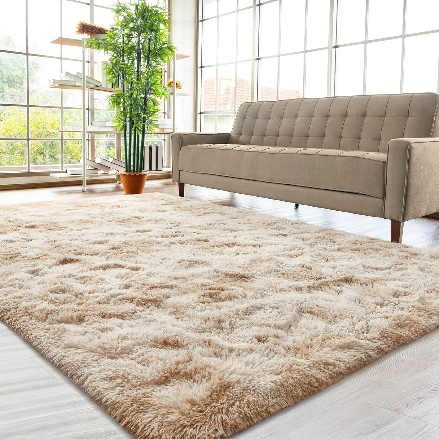 300 x 200 XL Soft Comfortable Shag Rug Tan