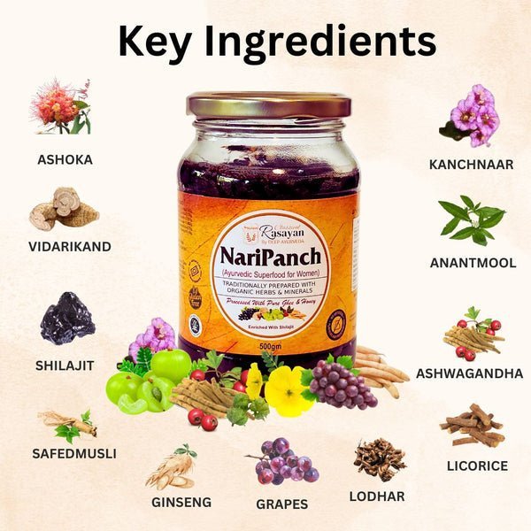 NariPanch Ayurvedic SuperFood Women’s Health | Best Adaptogens for Female Health 500g - One Month Pack - yourgifts.com.au