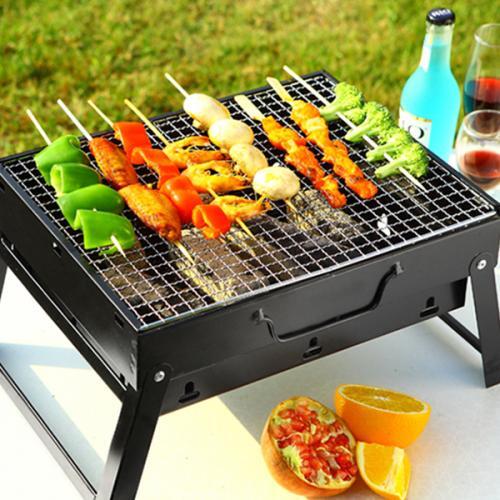 Compact Portable BBQ Charcoal Grill for Outdoor Cooking and Camping