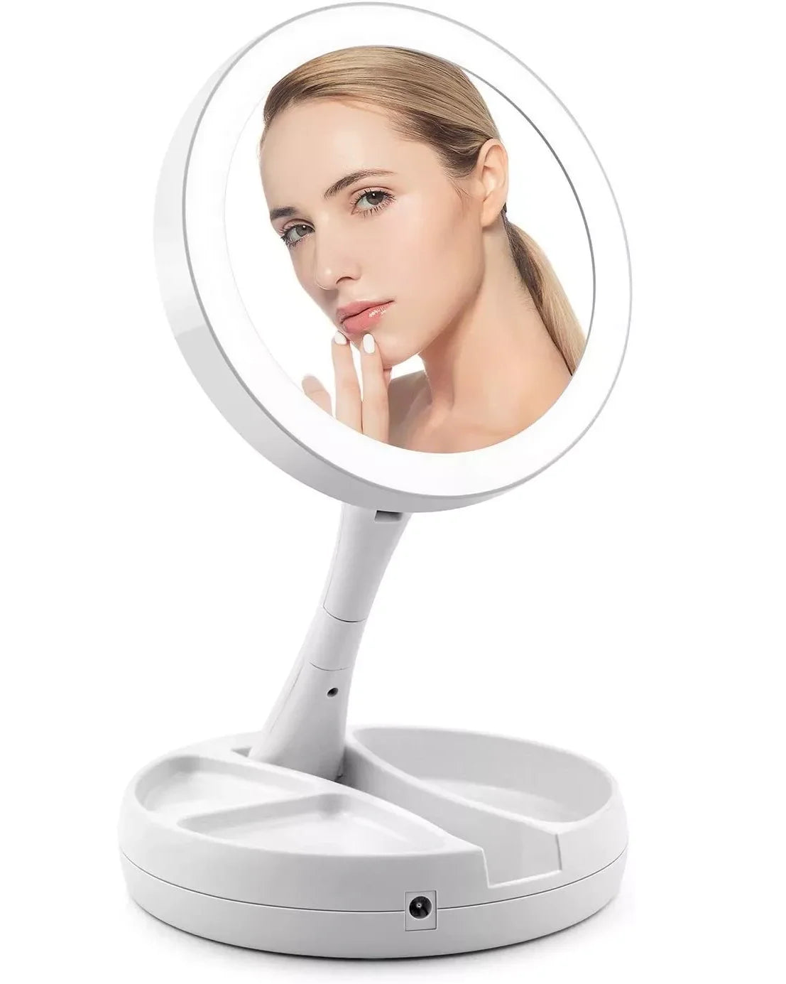 10X Magnifying Vanity Makeup Mirror with LED Lights for Flawless Application